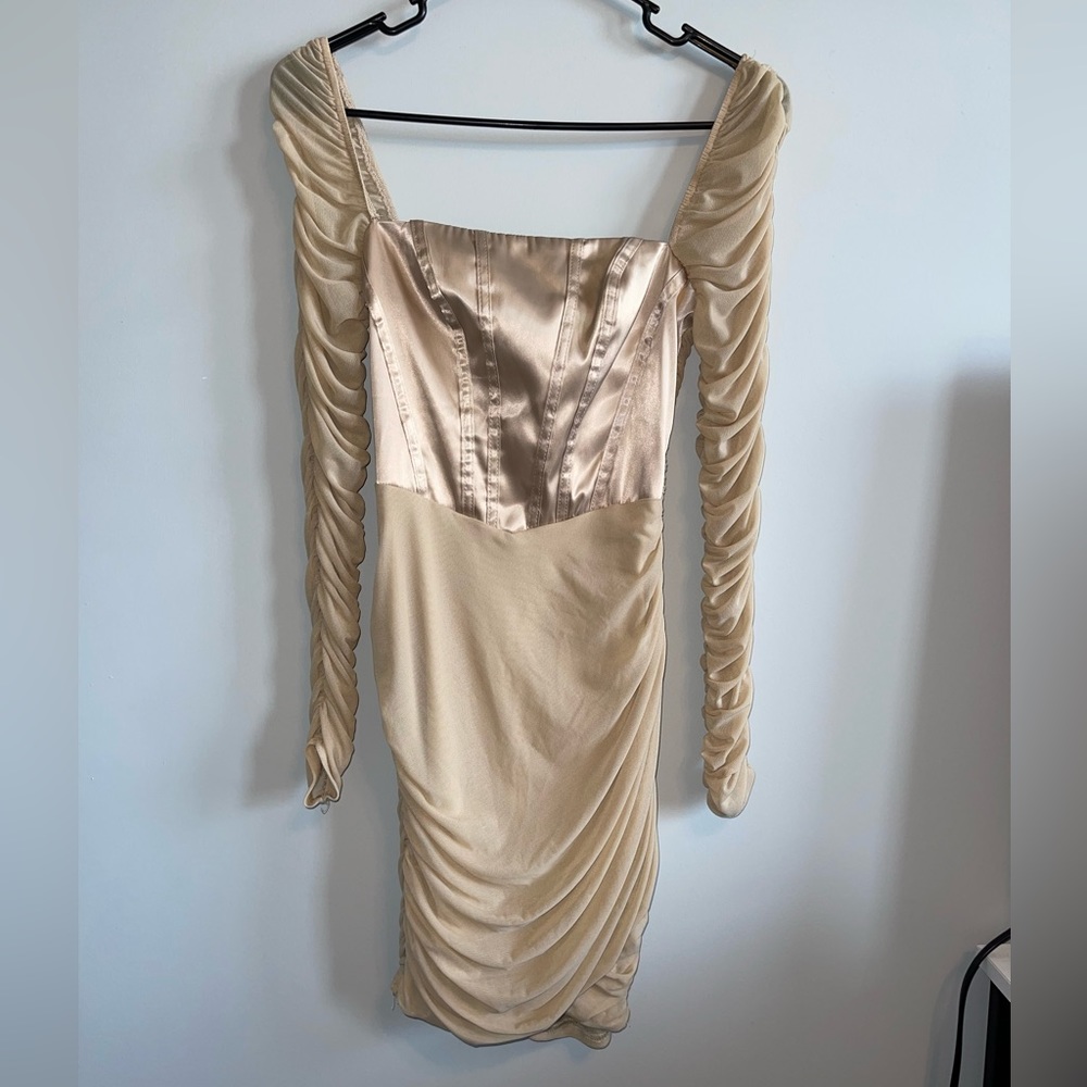 Small Tight Mini Dress with Long Sleeves